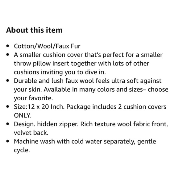 Luxury Home | Boho Chic Taupe Geo Short Wool Faux Fur Lumbar Throw Pillow Covers - Picture 6 of 6